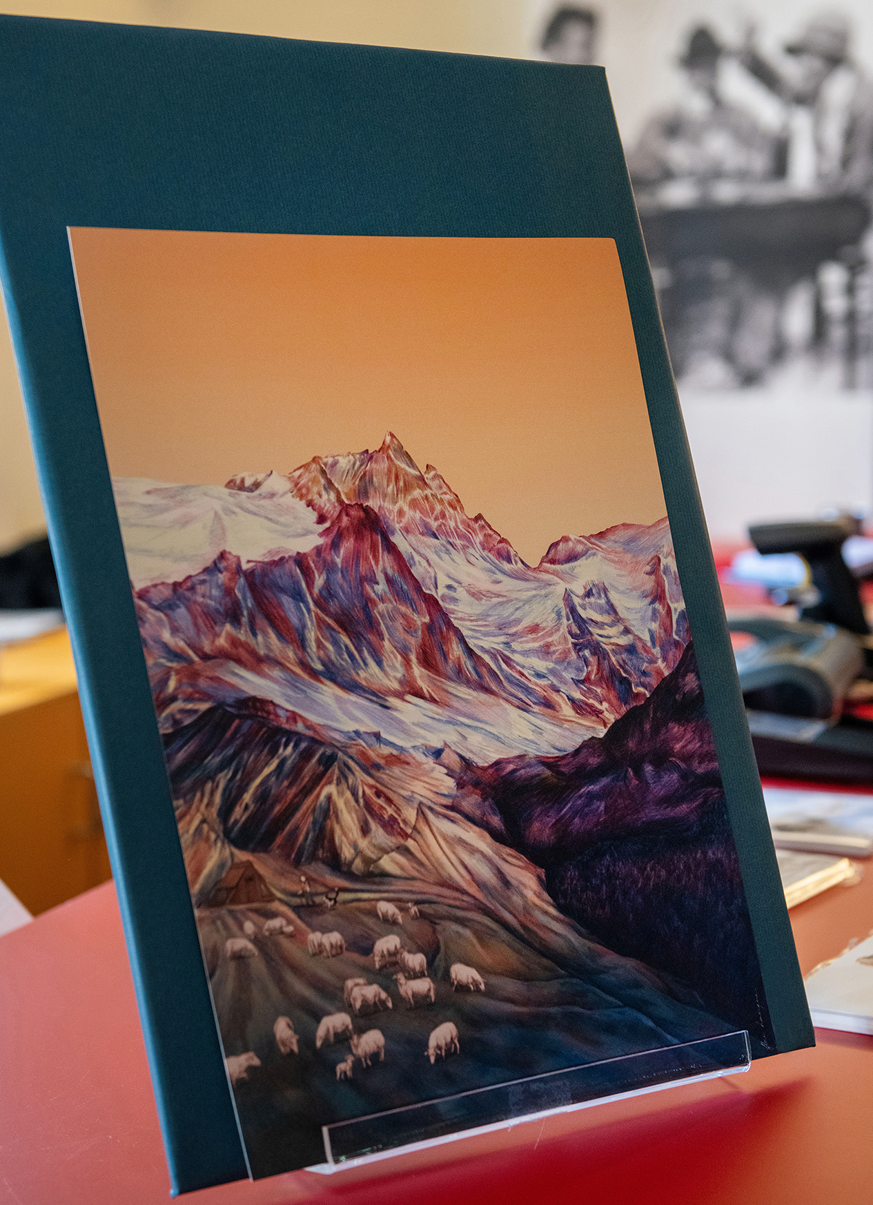 Affiche de l'exposition "Alpins, 7000 ans d'histoires"