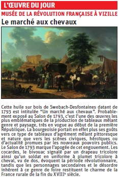 copie de l'article du Dauphiné libéré sur une peinture © Dauphiné Libéré
