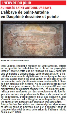 Article du dauphiné Libéré  sur une représentation du bourg de St Antoine © Dauphiné Libéré 