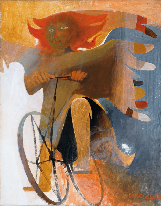 Un ange fait du vélo
