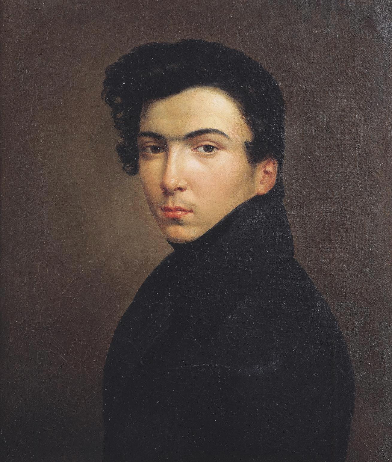 Ernest Hébert, Autoportrait peint à 17 ans, 1834