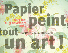 Affiche de l'exposition temporaire "Papier peint, tout un art !"
