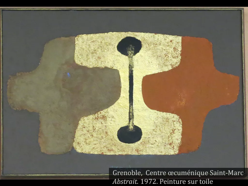 Toile abstraite, centre oecuménique Saint-Marc, 1972, Arcabas Formes abstraites