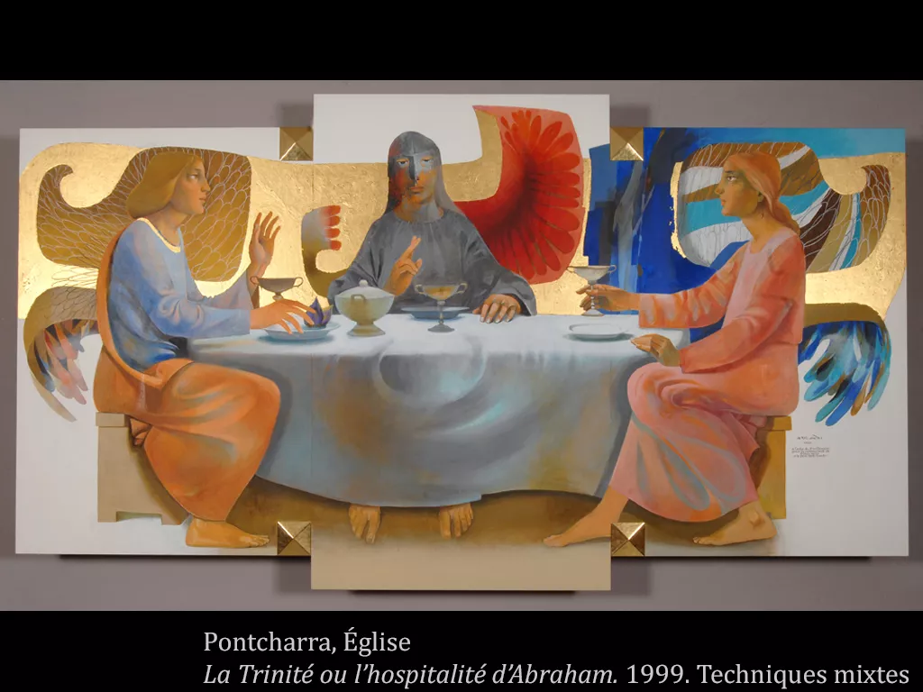 L'Hospitalité d'Abraham Abraham et deux anges sont à table