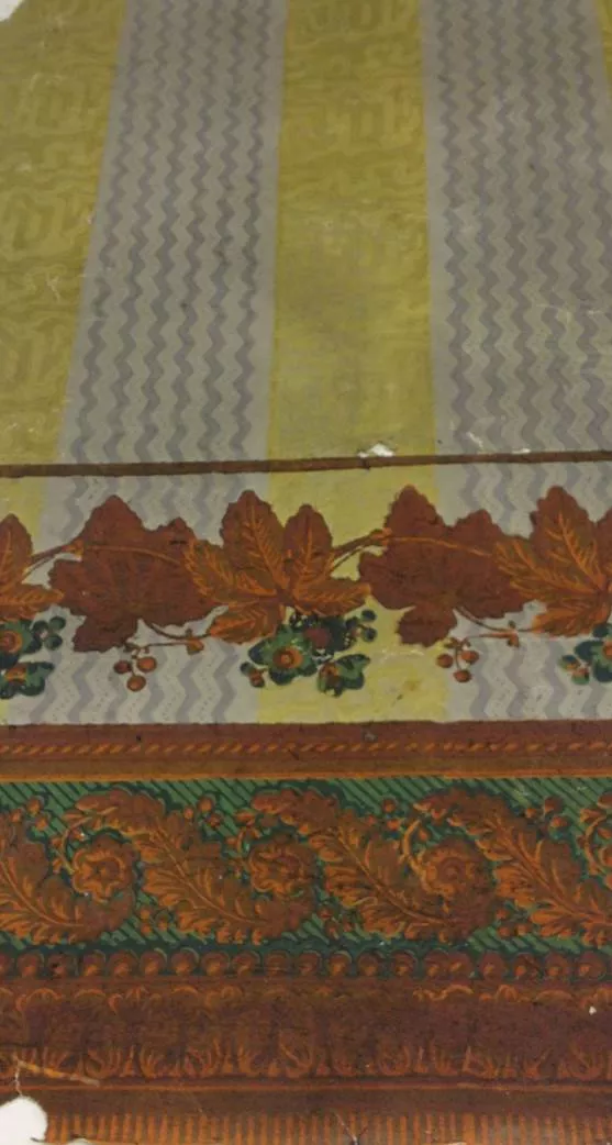 Papier peint, années 1820, maison du peintre Hébert à La Tronche (aujourd’hui Musée Hébert)