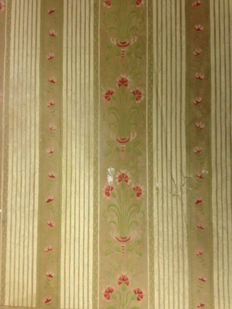 Papier peint, fin du 19e siècle, maison du peintre Hébert à La Tronche (aujourd’hui Musée Hébert)