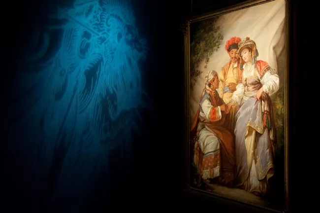 Vue de l'exposition Fastes et maléfices. Astrologues, magiciens et sorciers