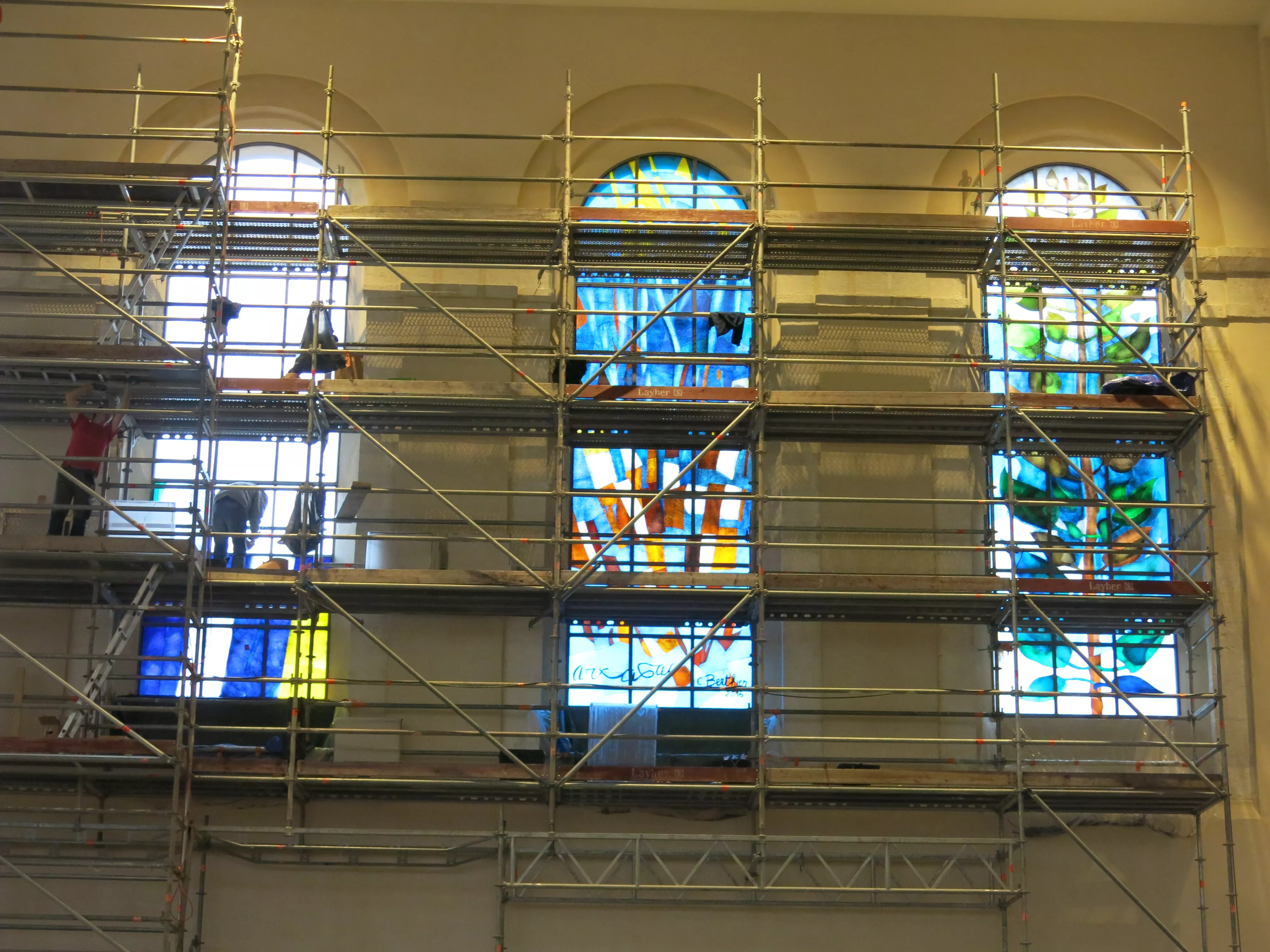 Chantier en cours Chantier en cours - Pose d'un vitrail
