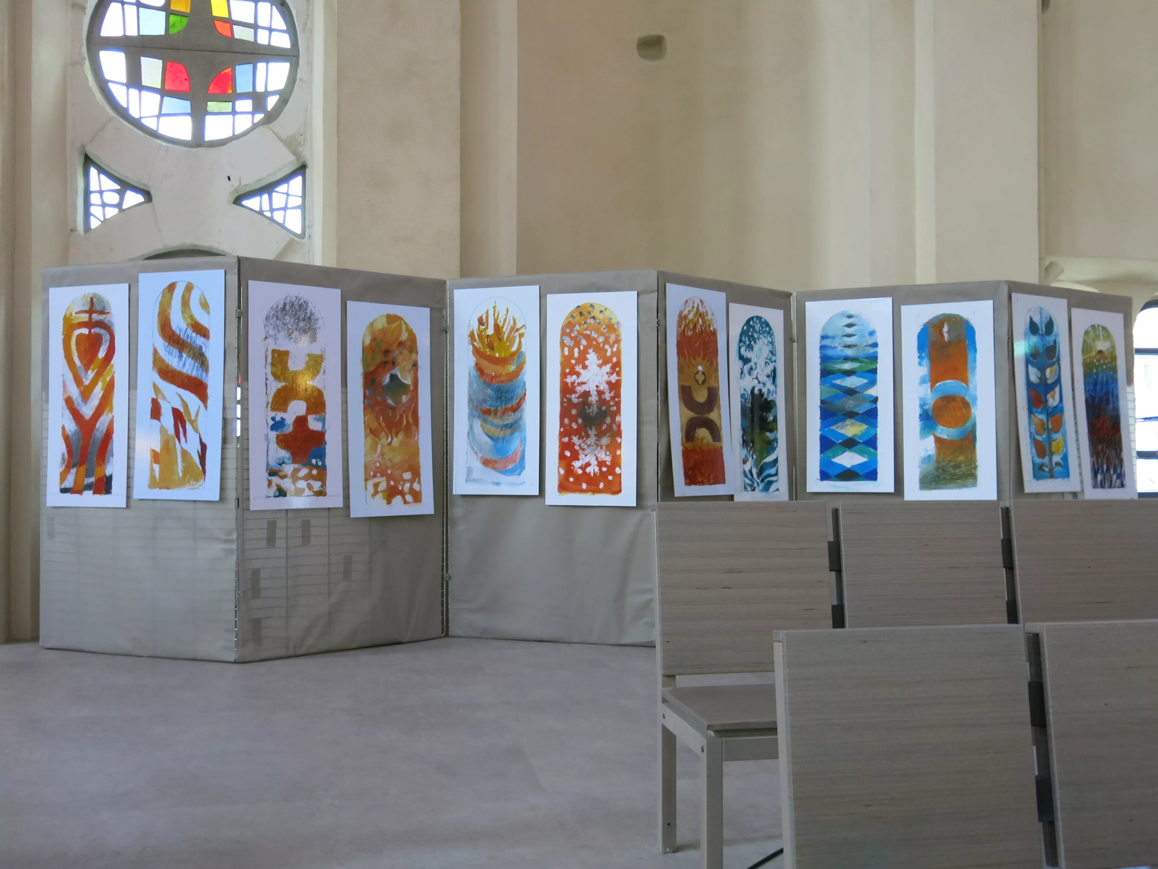 Digigraphie des vitraux réalisés par Arcabas Digigraphie