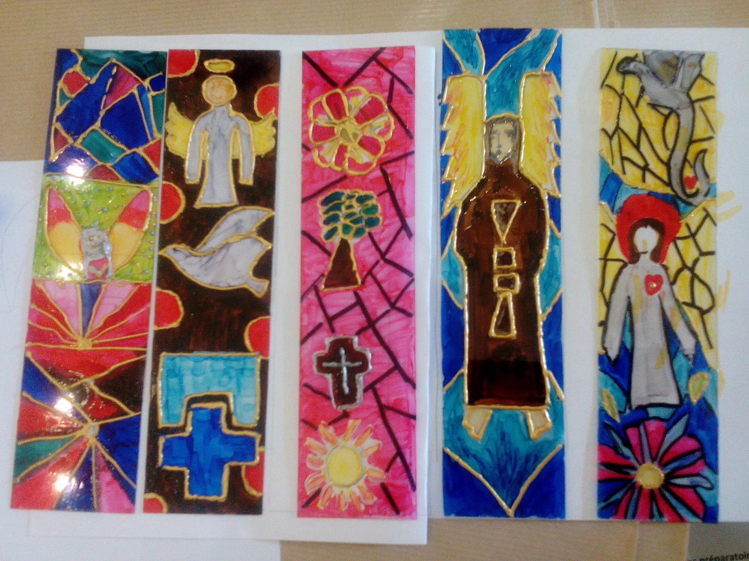 Marques pages façon vitrail