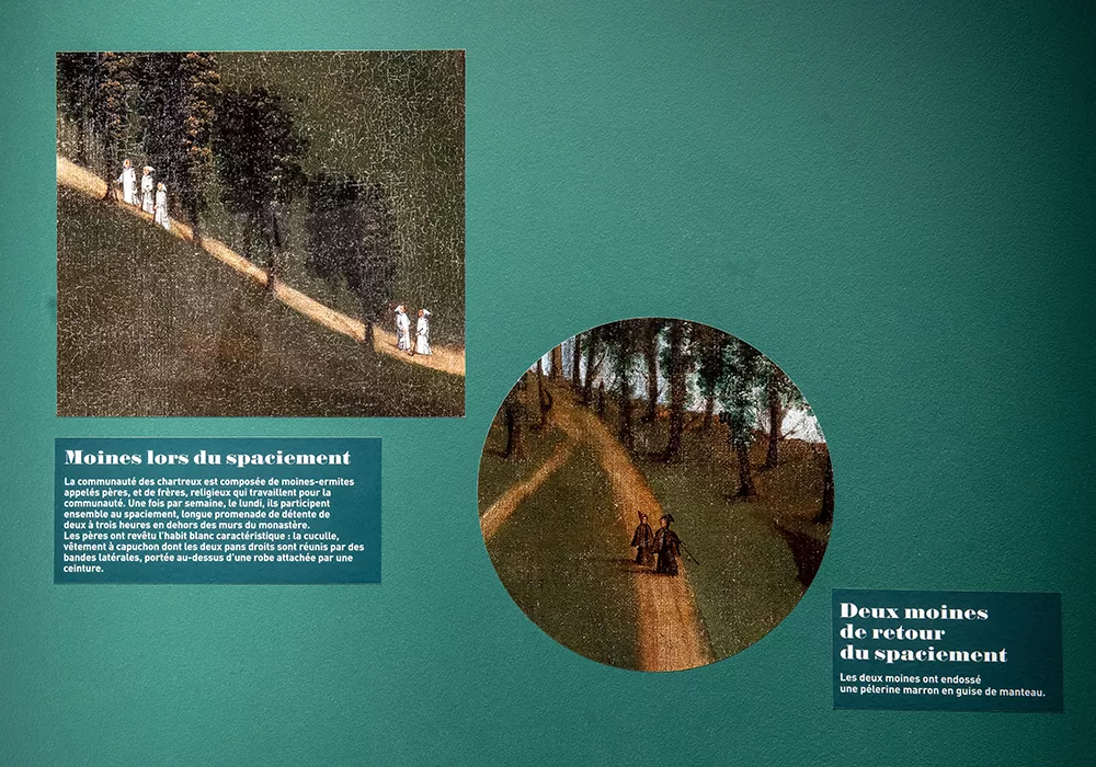 Exposition &quot;Chartreuses. Dans le silence et la solitude&quot; - détails de cimaise (photos et textes)