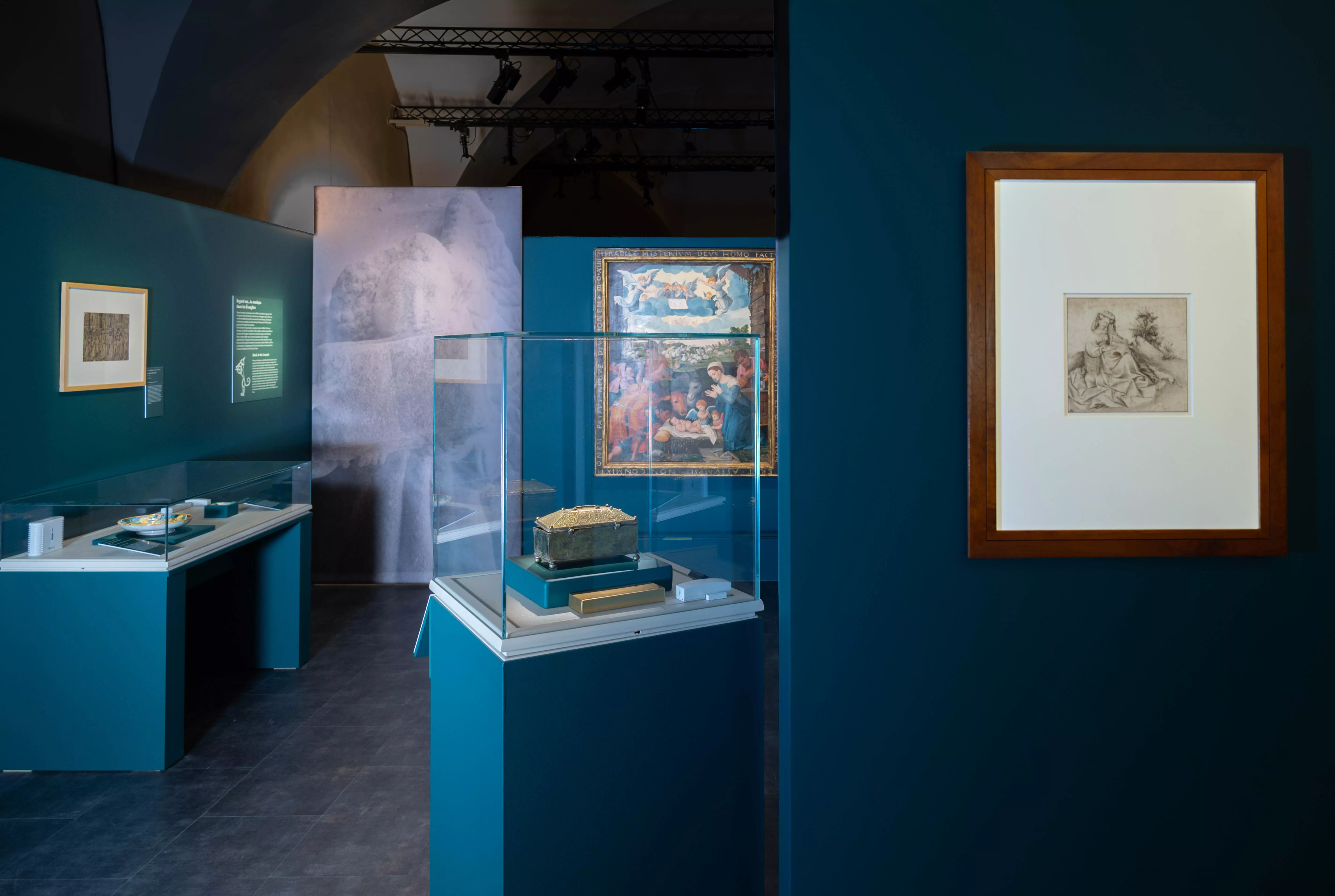 Vue d'ensemble de l'exposition Ars musica, l'harmonie du monde