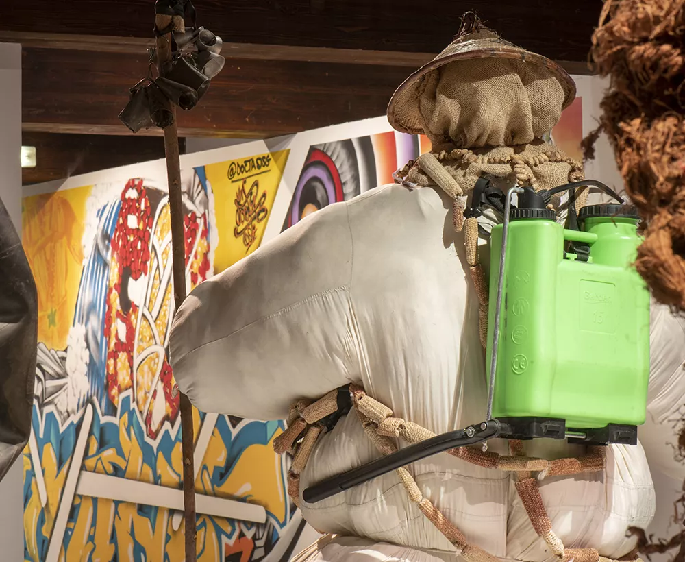 quatrième salle de l'exposition, la création contemporaine