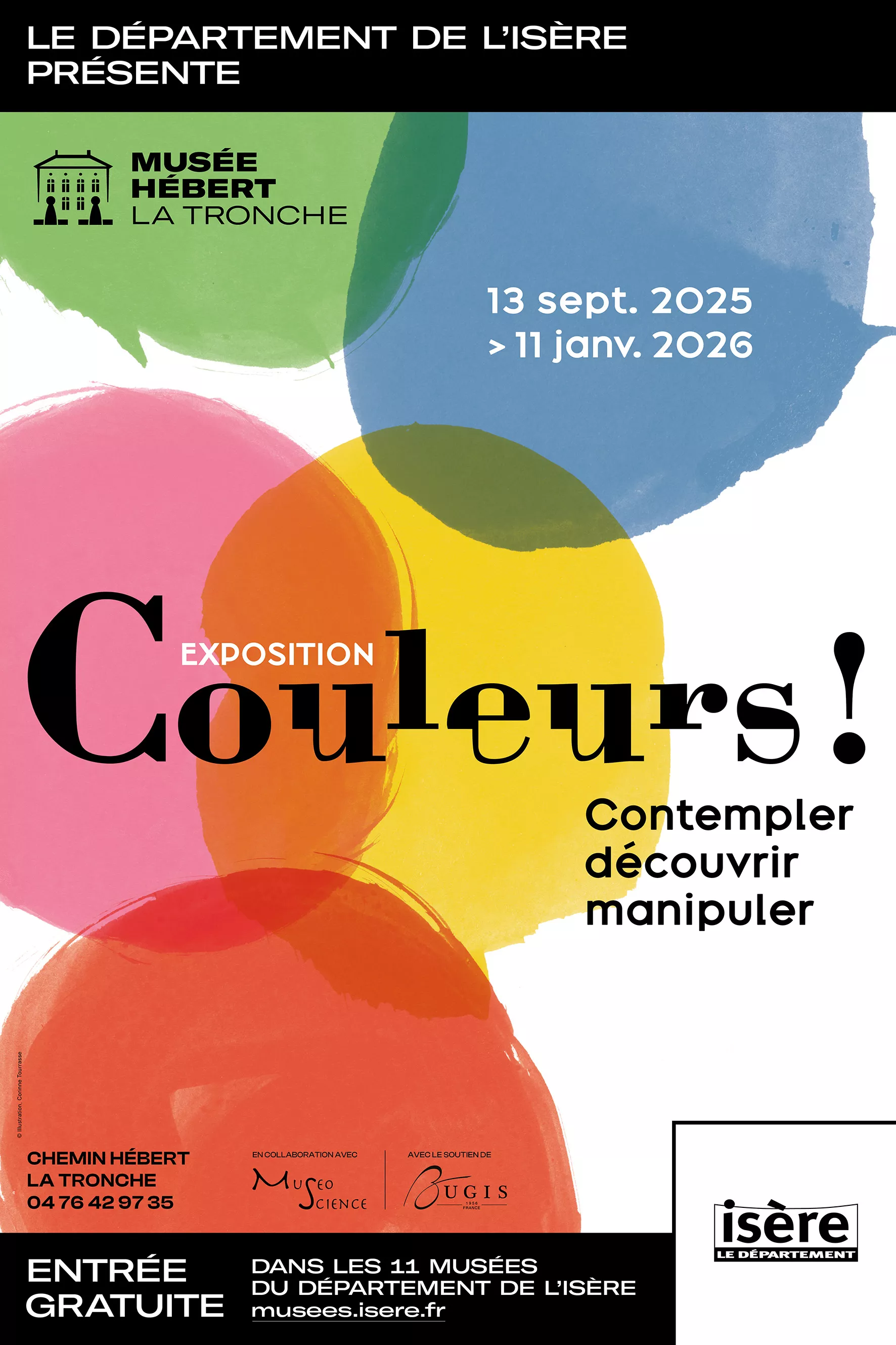Affiche Exposition Couleurs au musée Hébert