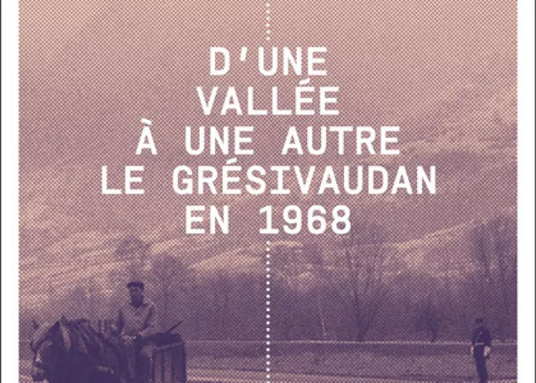 Affiche de l'exposition temporaire : D'une vallée à une autre : le Grésivaudan en 1968 © Maison Bergès-Musée de la Houille blanche, graphiste Vincent Velasco