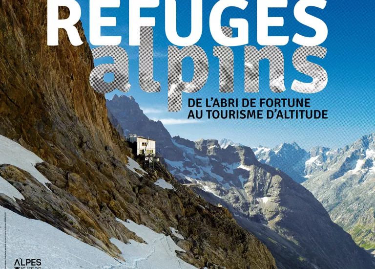 Affiche de l'expo "Refuges alpins"