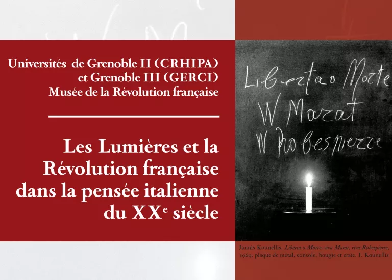 Affiche "Les Lumières et la Révolution française dans la pensée italienne du XXe siècle" © Domaine de Vizille - Musée de la Révolution française / Département de l'Isère