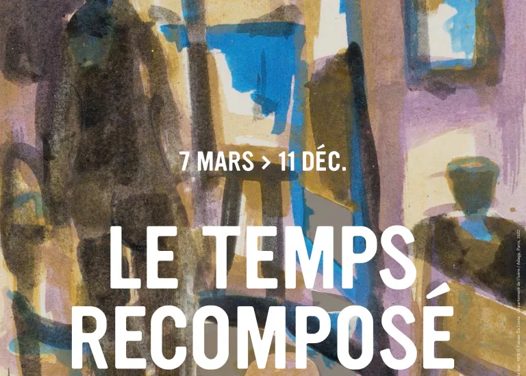 Affiche de l'exposition le temps recomposé © Stéphanie Dozol Affiche de l'exposition le temps recomposé © Stéphanie Dozol
