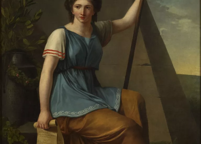 Tableau de Nanine Vallain représentant l'allégorie de la Liberté.