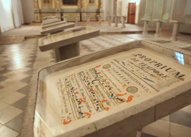 Vue d'un antiphonaire de près