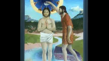 Le baptême du Christ "Hommage à Piero della Francesca", 2007, Ardesio © Département de l'Isère Le baptême du Christ, 2007 © Département de l'Isère