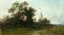 J.Achard, Massifs d'arbres au bord de la mer, environs d'Honfleur