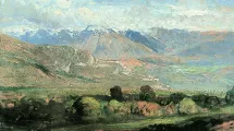 J.Achard, Vue de Belledonne, vers 1840