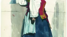 E.Hébert. Paysanne de Cervara en costume, 1840