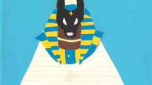 Dessin d'enfant de 10-12 ans sur la thématique de l'Égypte (Anubis, pyramide)