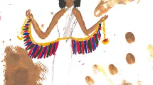 Dessin d'enfant de 10-12 ans sur la thématique de l'Égypte (femme égyptienne)