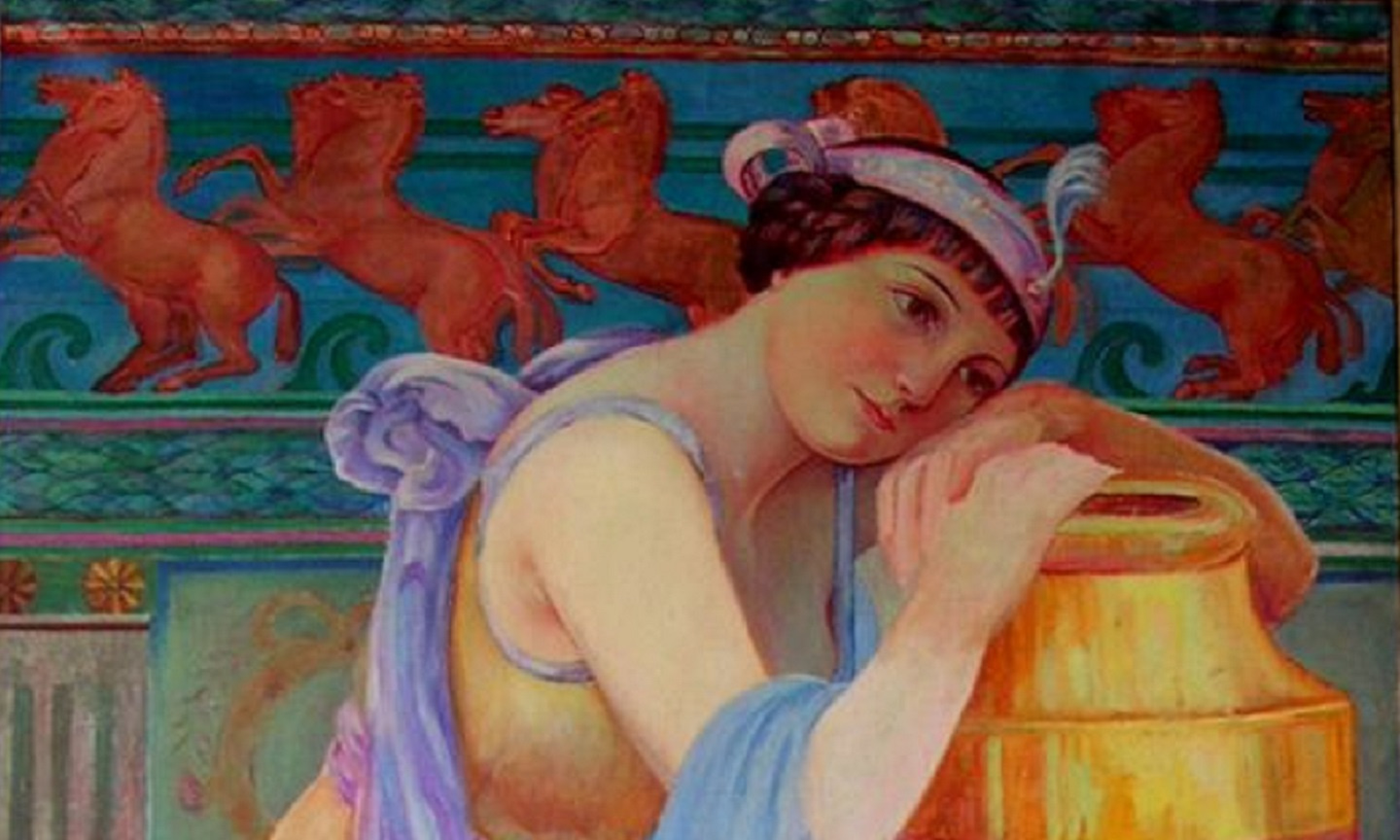 Noémie vêtue d'une robe jaune - Maurice Bergès / collection Maison Bergès © Département de l'Isère Noémie vêtue d'une robe jaune - Tableau de M. Bergès © Département de l'Isère