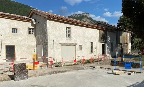 Le chantier du Musée Champollion © Département de l'Isère