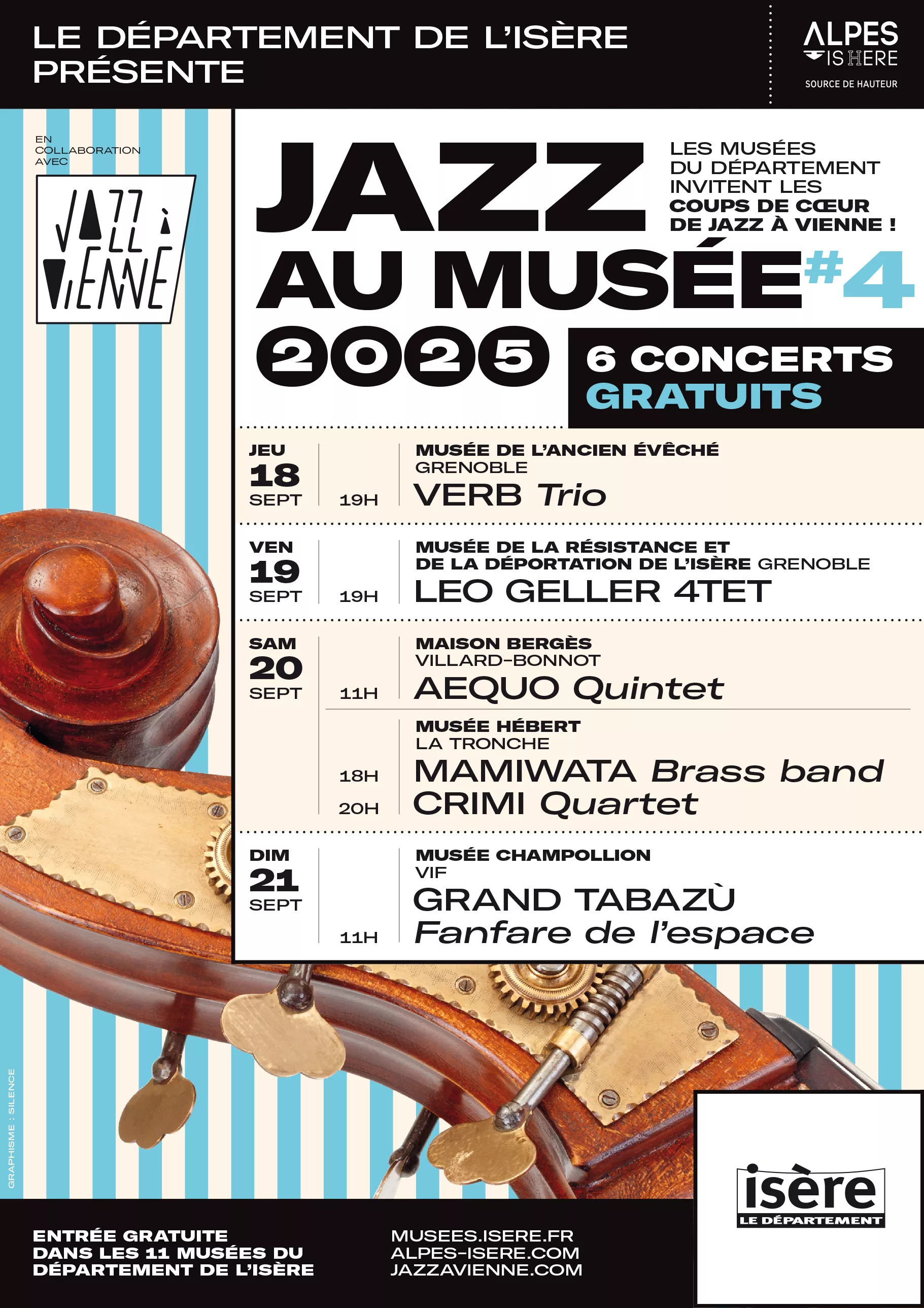 Jazz au musée 4 : 6 concerts gratuits
