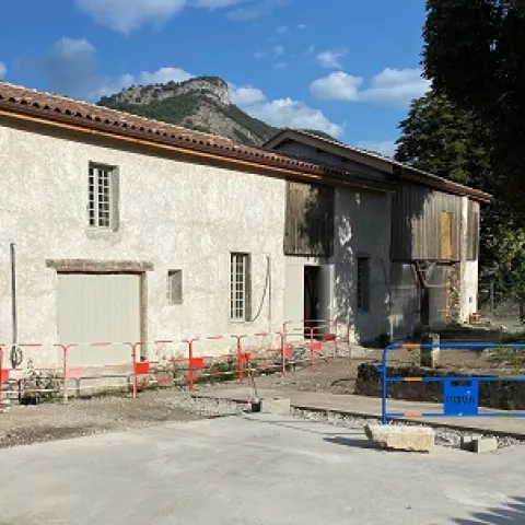 Le chantier du Musée Champollion © Département de l'Isère