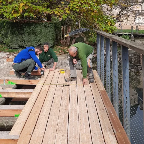 Le nouveau ponton du parc © Domaine de Vizille | Département de l'Isère