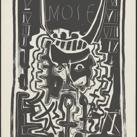 Moise, lithographie de Jean-Marie Pirot © @ADAGP