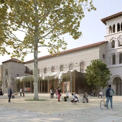 Projection 3D du futur musée d'histoire de Vienne vu depuis la place Saint Pierre © © Ailleurs Studio / atelier Novembre 
