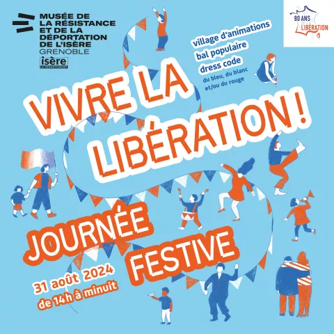 Visuel de la journée festive Vivre la Libération ! © Atelier Domino