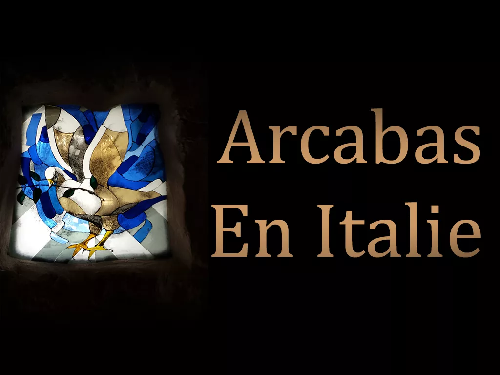 VIsuel de l'exposition Arcabas en Italie