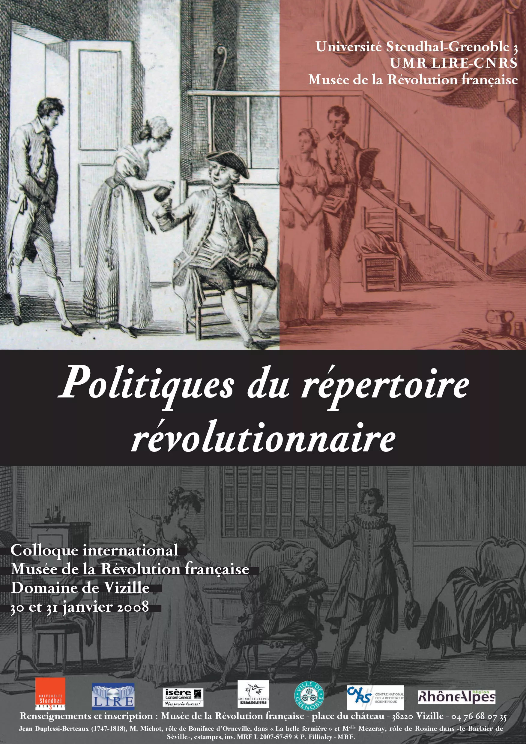 Affiche "Politiques du répertoire révolutionnaire" © Domaine de Vizille - Musée de la Révolution française / Département de l'Isère