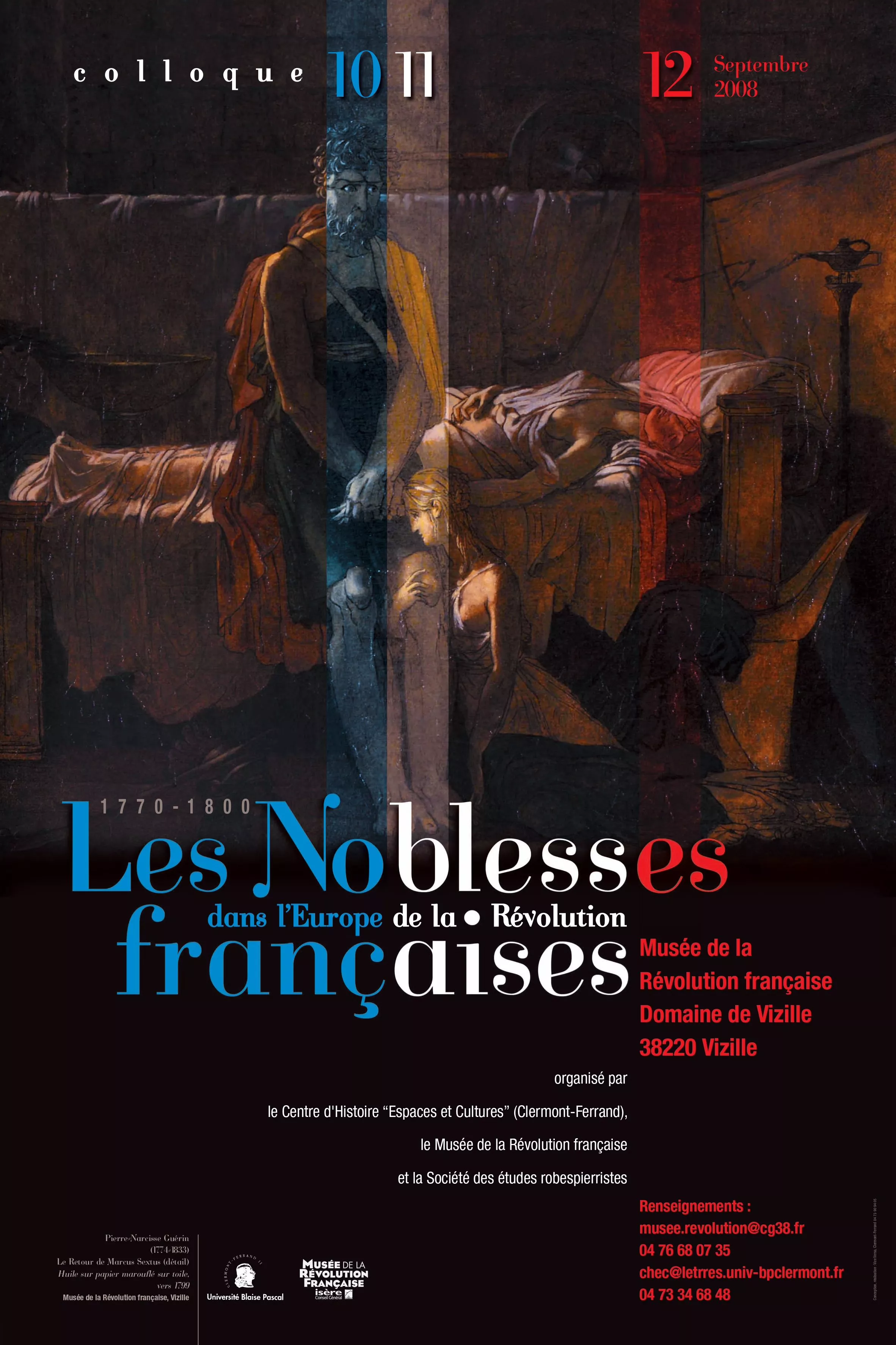 Affiche "Les noblesses françaises dans l’Europe de la Révolution (1770-1800)" © Domaine de Vizille - Musée de la Révolution française Affiche "Les noblesses françaises dans l’Europe de la Révolution (1770-1800)" © Domaine de Vizille - Musée de la Révolution française
