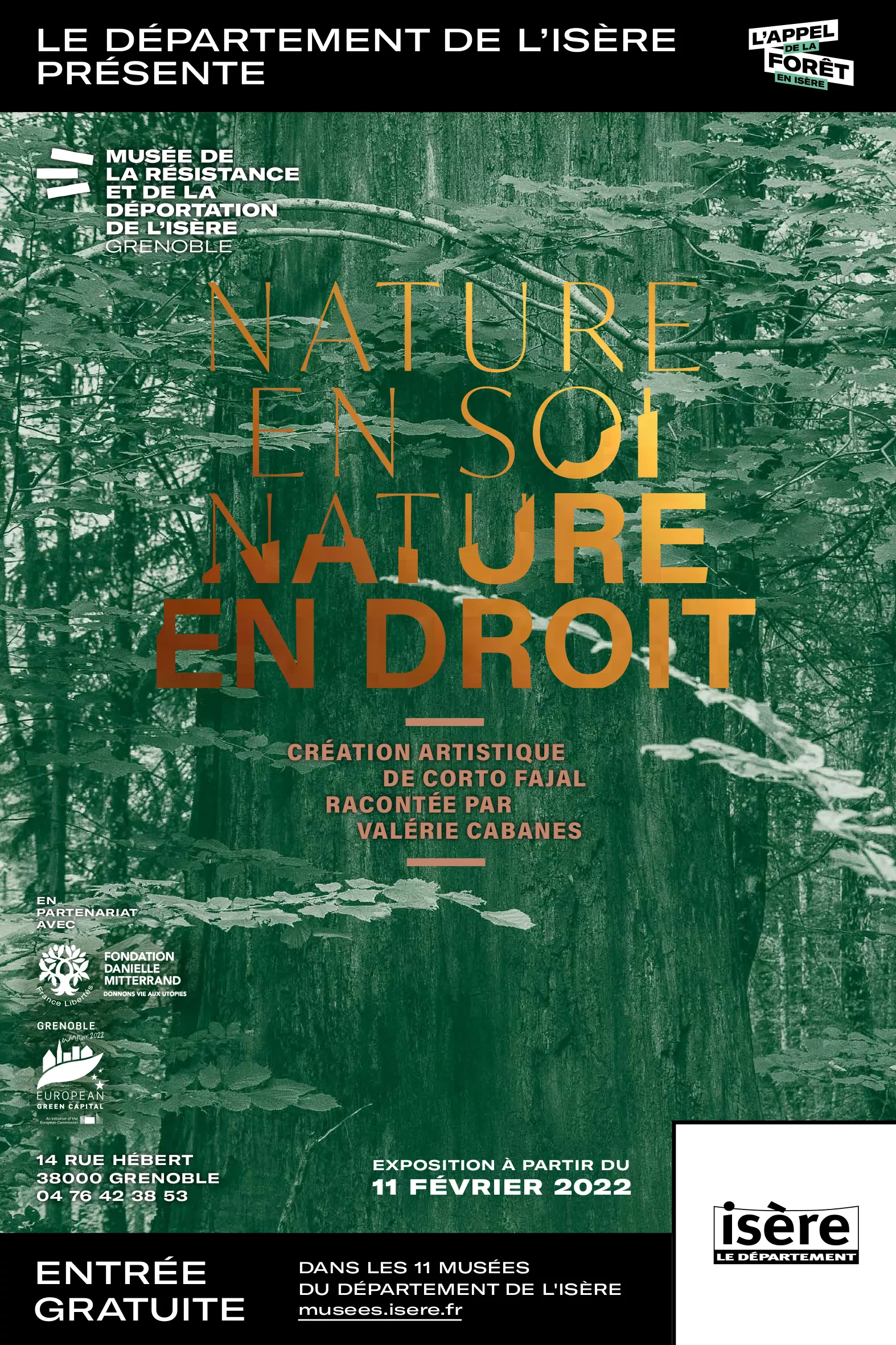 Affiche exposition Nature en soi, Nature en droit Affiche exposition Nature en soi, Nature en droit © Corto Fajal / Jean-Jacques Barelli / MRDI