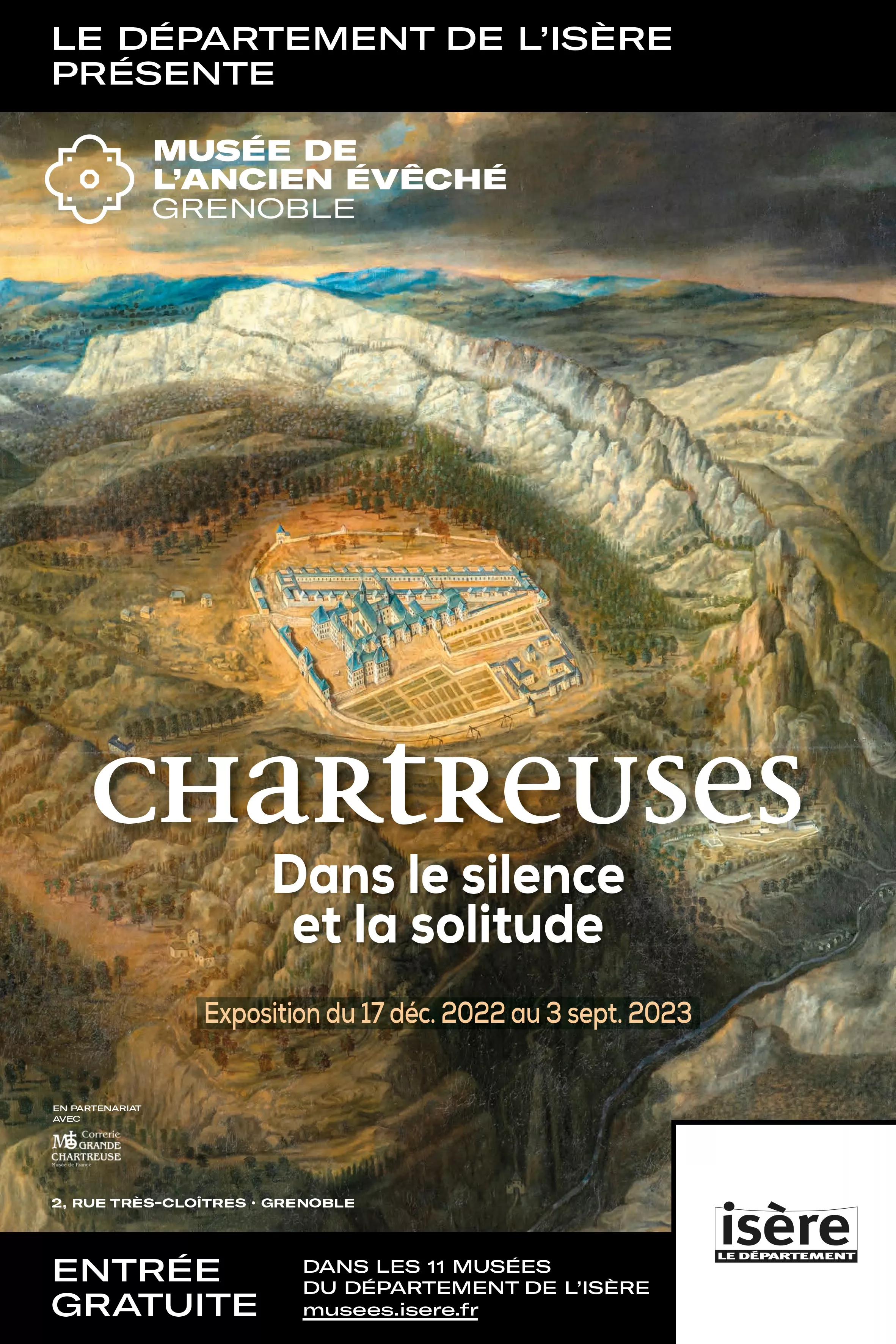 Affiche de l'exposition Chartreuses. Dans le silence et la solitude © Musée de l'Ancien Evêché
