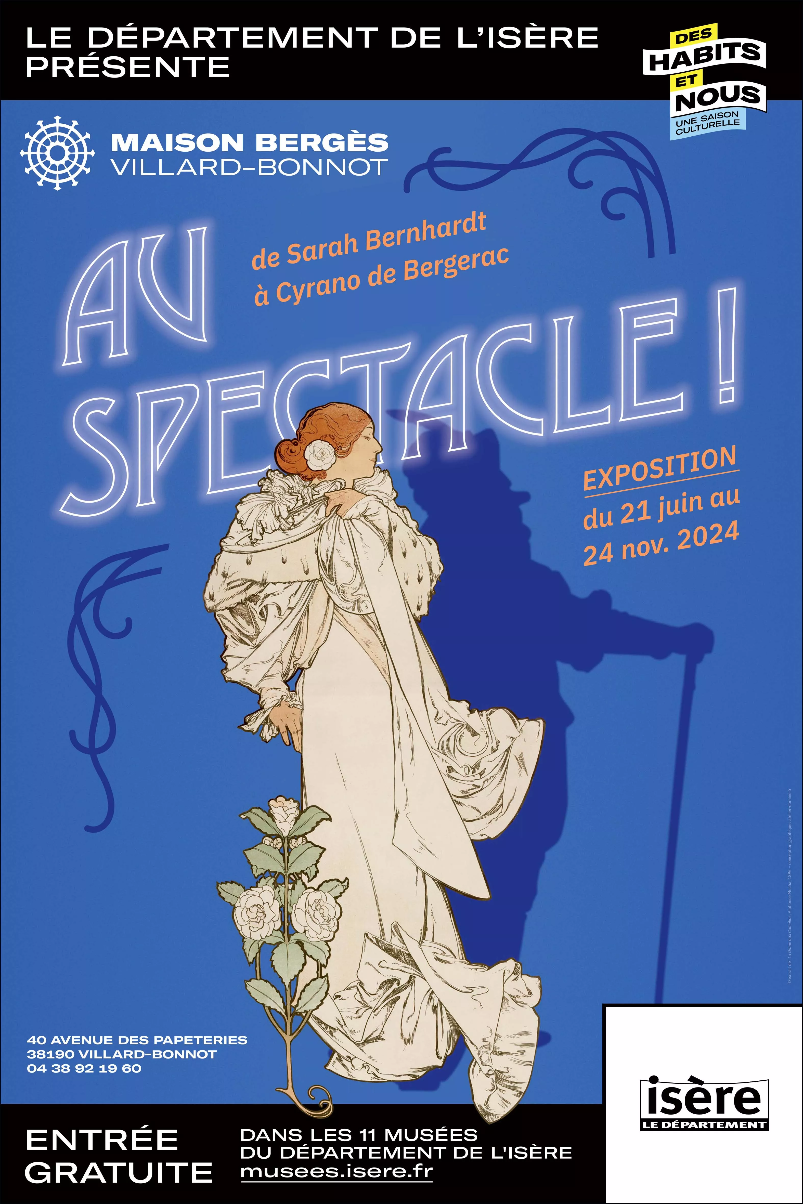 Sarah Bernhardt dans la Dame aux camélias et l'ombre de Cyrano de Bergerac