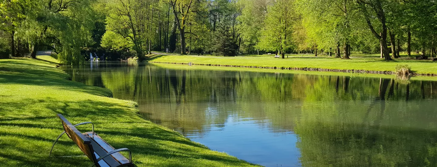 Vue du grand canal du parc du Domaine de Vizille © Département de l'Isère - Domaine de Vizille