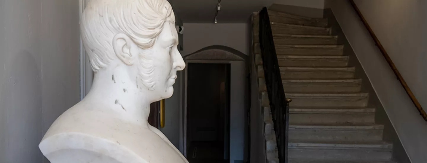 Vestibule de la maison de maître © Département de l'Isère / Musée Champollion / Jean-Sébastien Faure