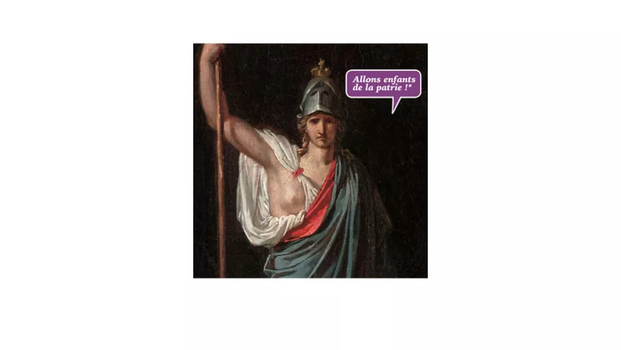 Visuel d'un détail de l'écusson La République de Jean-Baptiste Wicar © Coll. Musée de la Révolution française-Domaine de Vizille/Département de l'Isère