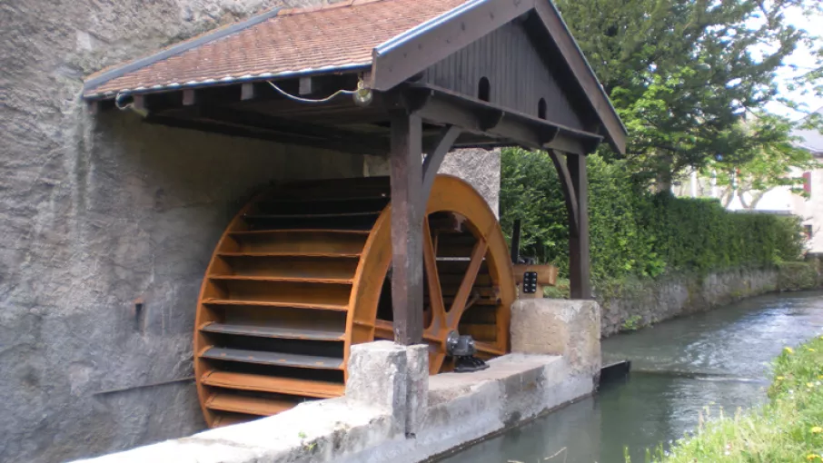 Vue en couleur de la roue à aubes du Domaine de Vizille © ©Domaine de Vizille/Département de l'Isère