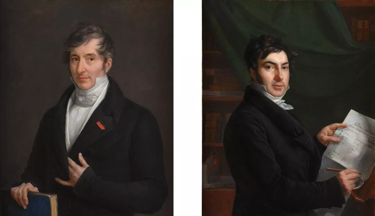 Jacques-Joseph Champollion- Figeac, Jean-François Champollion, huiles sur toile par Madame de Rumilly (après 1822). © Département de l'Isère / Musée Champollion Les frères Champollion © Département de l'Isère / Musée Champollion