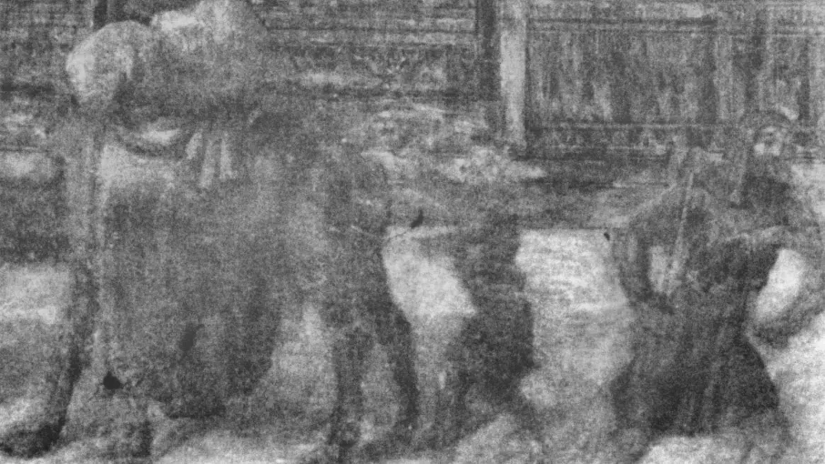 Un détail de l'huile sur toile radiographiée © Département de l'Isère / Musée Champollion